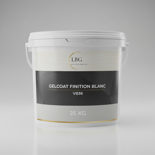 Gelcoat polyester finition blanc brillant VB36 – Haute résistance UV – 25 kg lbgrevetement
