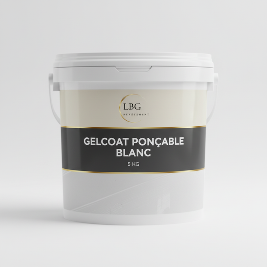 Gelcoat polyester ponçable blanc 5 kg – Gelcoat de finition avant peinture lbgrevetement