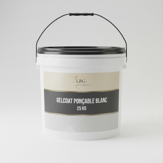 Gelcoat polyester ponçable blanc 25 kg – Gelcoat de finition pour surfaces composites lbgrevetement