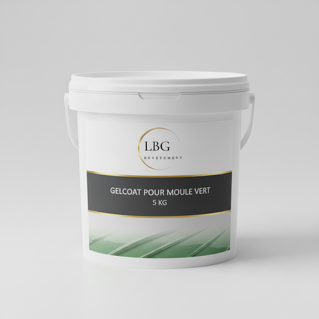 Gelcoat polyester pour moule vert 5 kg – Gelcoat professionnel haute résistance