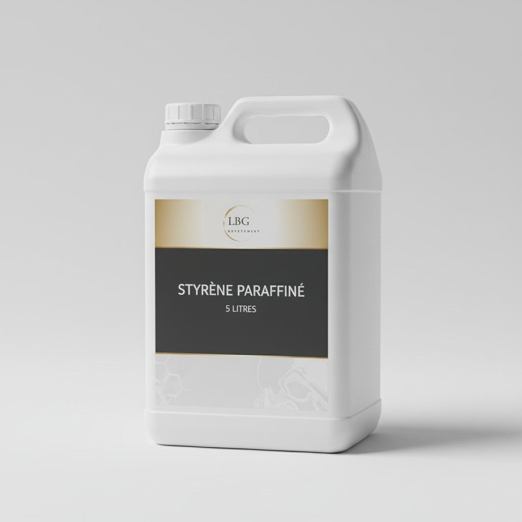 Styrène paraffiné 5 L – Additif de finition pour résine polyester non collante