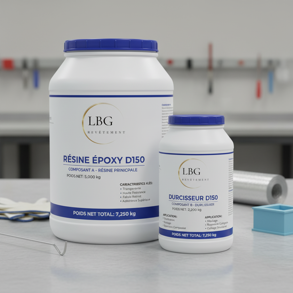 Résine époxy D150 – Résine bi-composant polyvalente 7,25 kg