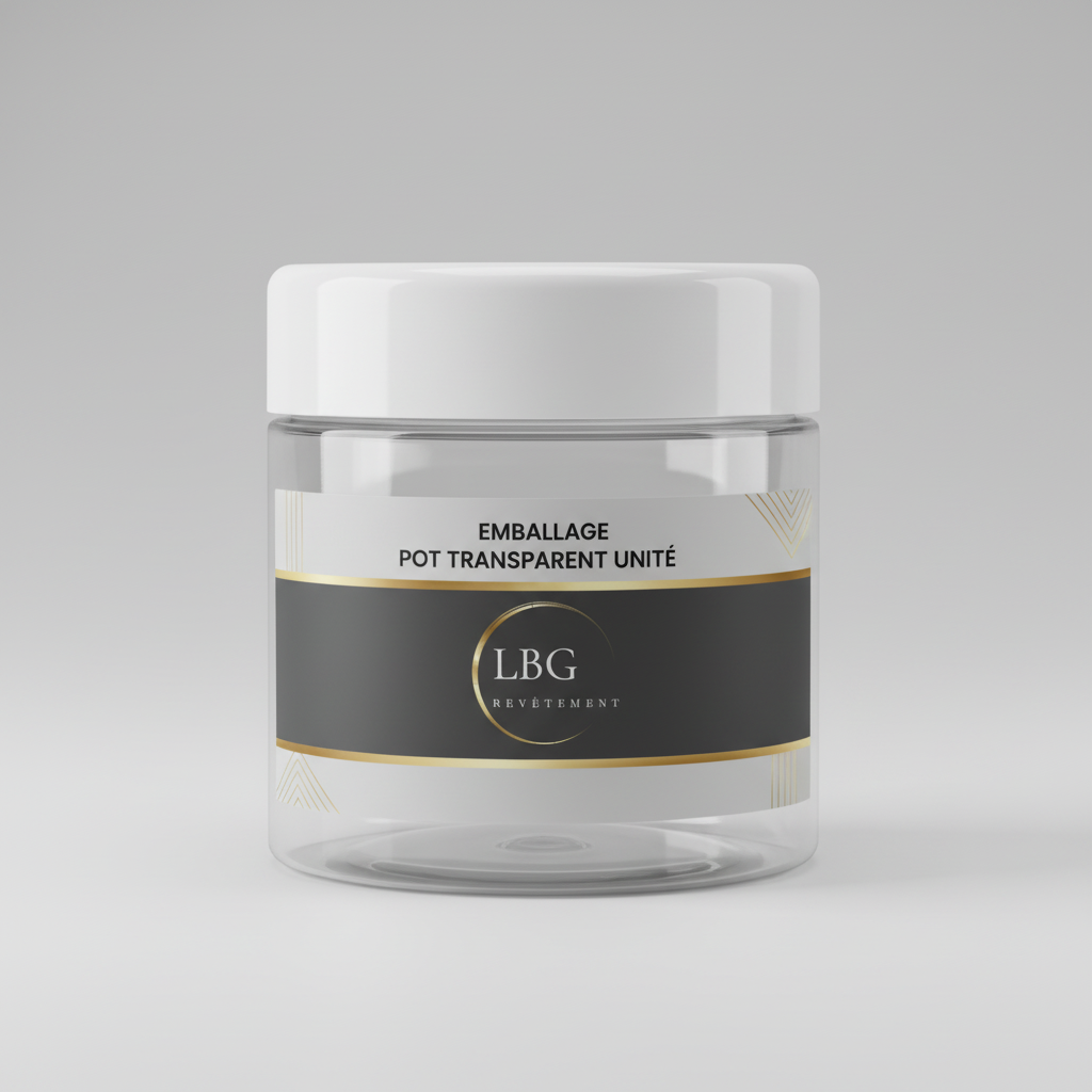 Pot plastique transparent – Emballage polyvalent pour résines et pigments