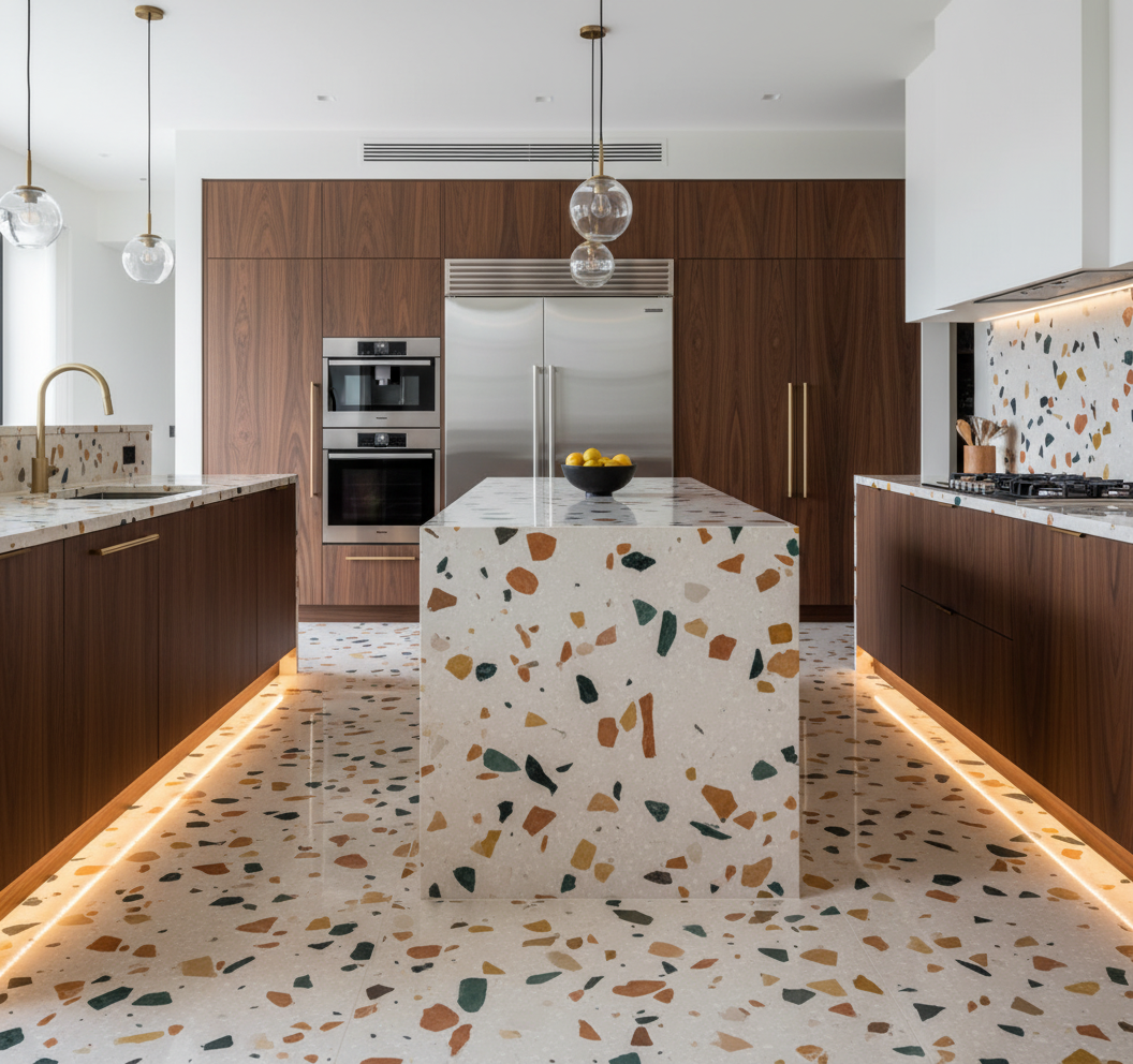 Carrelage terrazzo adouci 60x60 cm – Mur et sol | Terranova