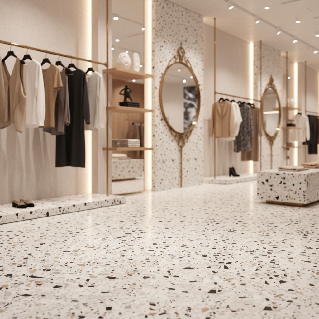 Carrelage aspect terrazzo mur et sol Venice San Marco mat 60x60 cm