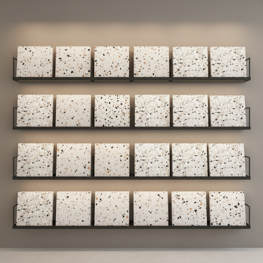 Carrelage aspect terrazzo mur et sol Venice San Marco mat 60x60 cm