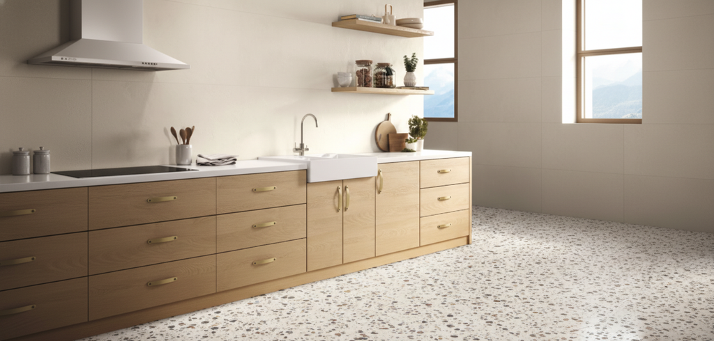 Carrelage sol et mur aspect pierre Argillae Neve mat 60x120 cm