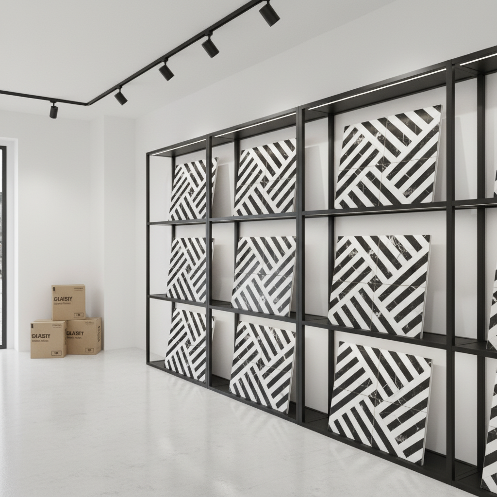 Carrelage sol et mur intérieur aspect marbre Gatsby dark satiné 44x44 cm