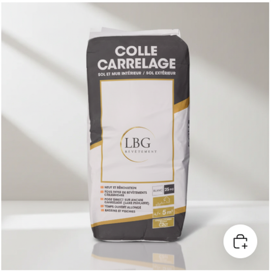 Colle carrelage sol et mur intérieur / extérieur – Pose sur ancien carrelage, bassins et piscines 25 Kg lbgrevetement