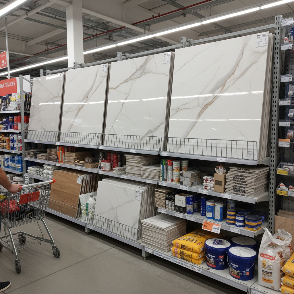 Carrelage aspect marbre Ardenza brillant 80x80 cm