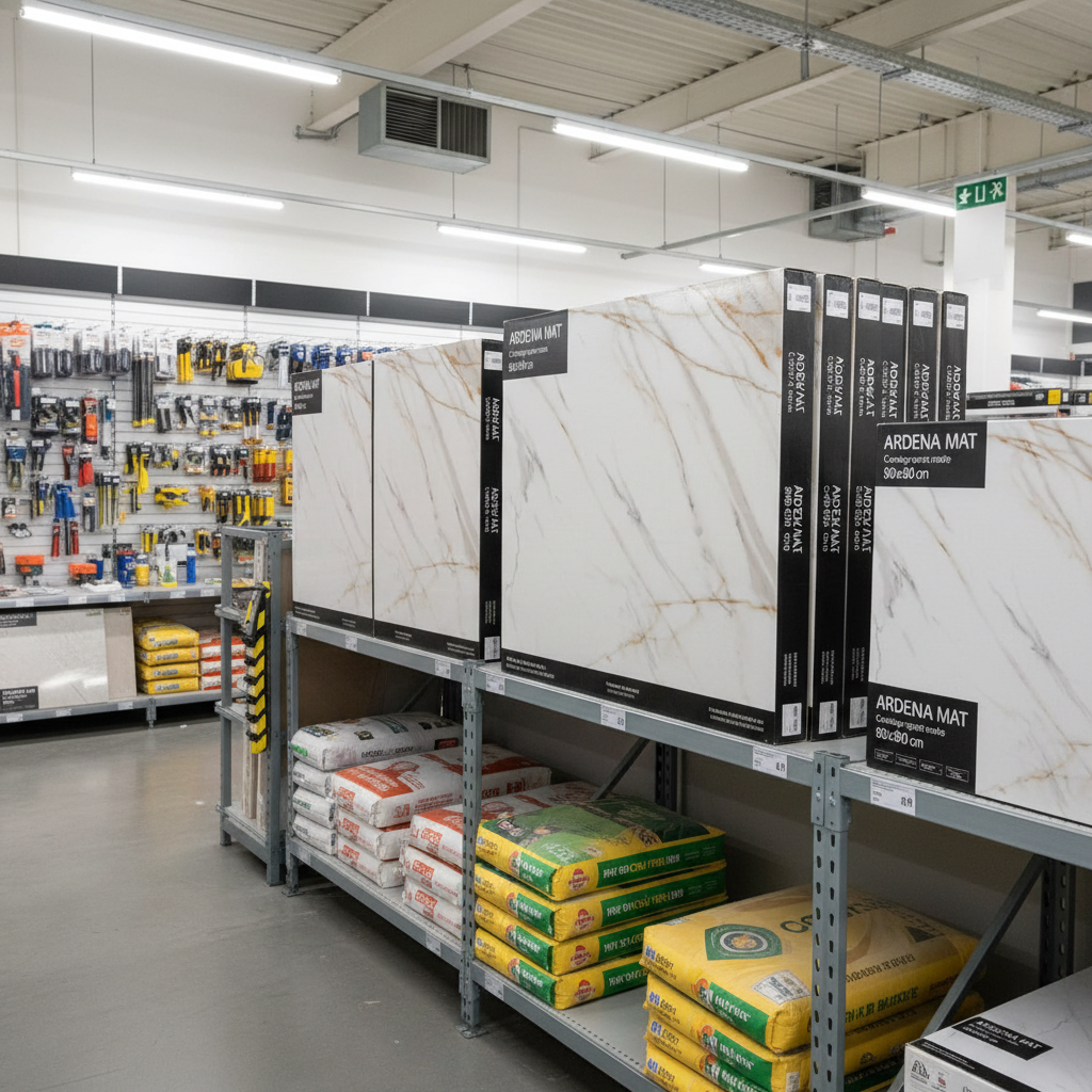 Carrelage aspect marbre Ardenza mat 80x80 cm