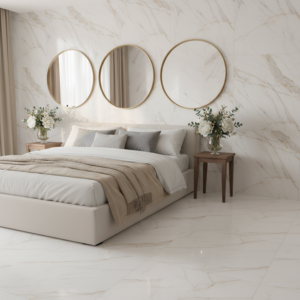 Carrelage aspect marbre Ardenza mat 80x80 cm