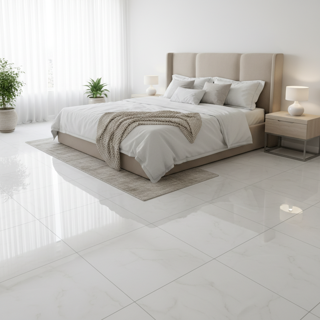 Carrelage aspect marbre Onyx White poli 60x60 cm – Grès cérame sol et mur