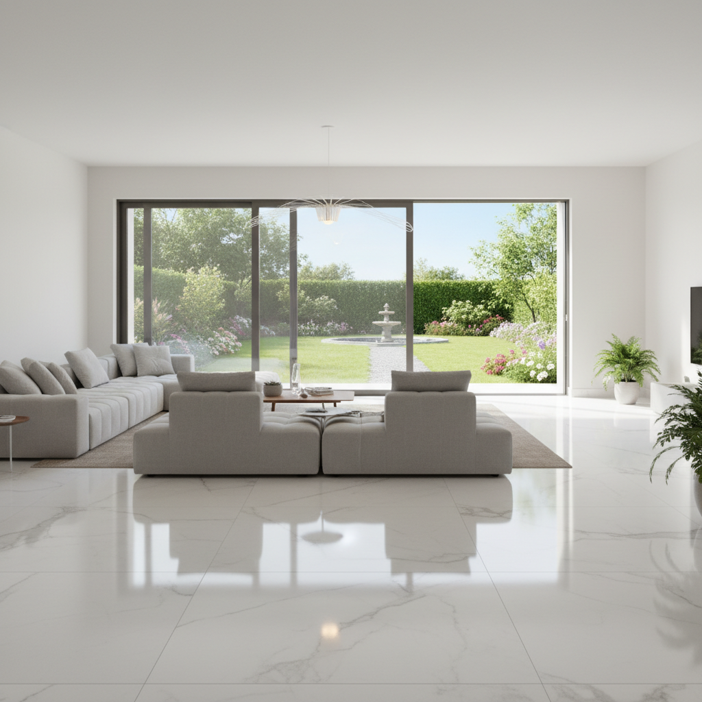 Carrelage aspect marbre Onyx White poli 60x60 cm – Grès cérame sol et mur