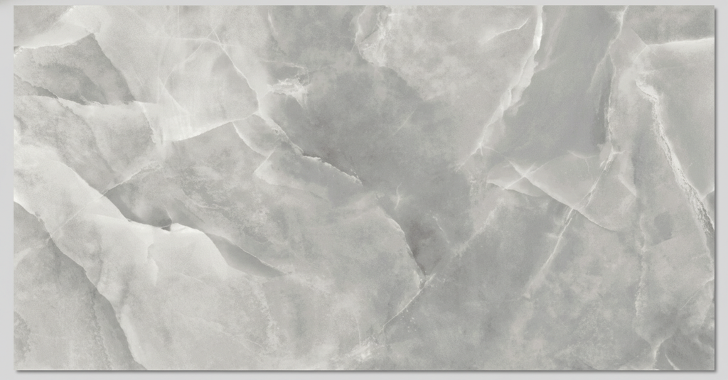 Carrelage aspect marbre Onyx Grey poli 60x120 cm – Grès cérame sol et mur intérieur