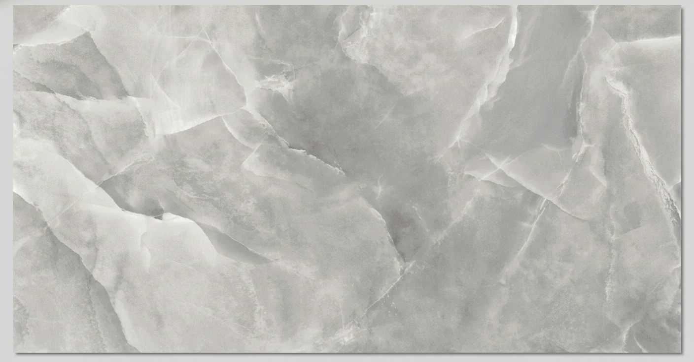 Carrelage aspect marbre Onyx Grey poli 60x120 cm – Grès cérame sol et mur intérieur