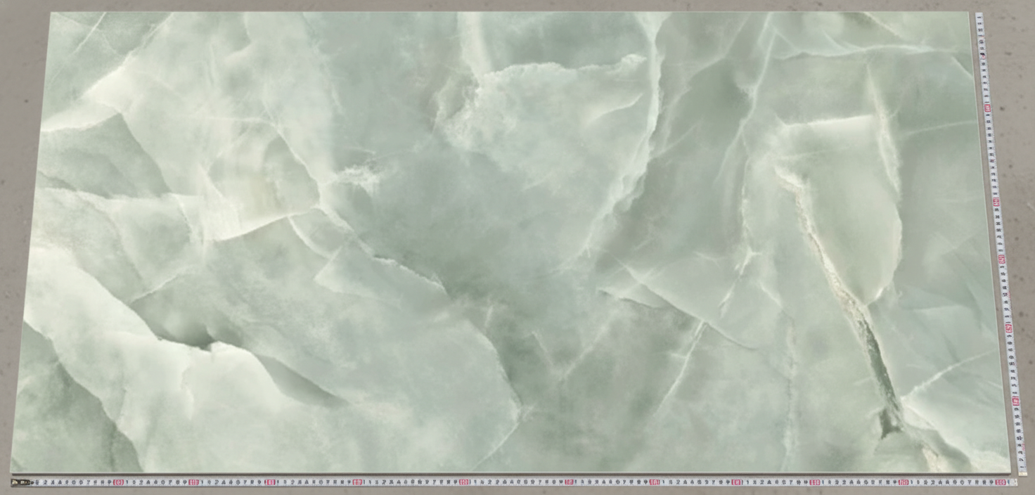 Carrelage aspect marbre Onyx jade poli 60x120 cm