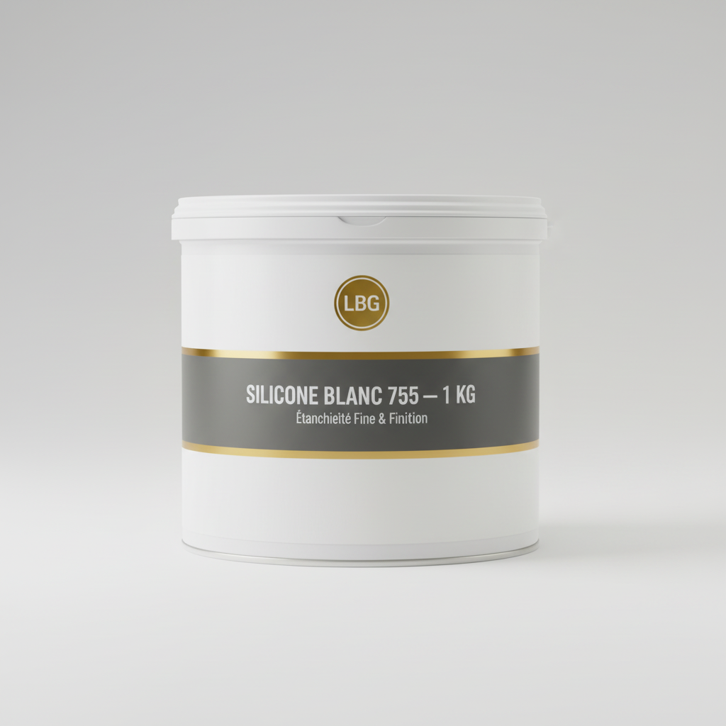 Silicone Blanc 755 (1 kg) — Étanchéité Fine et Finition Professionnelle lbgrevetement