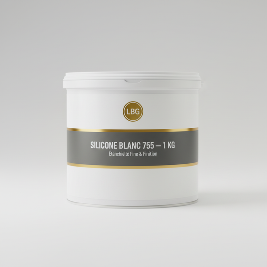 Silicone Blanc 755 (1 kg) — Étanchéité Fine et Finition Professionnelle lbgrevetement