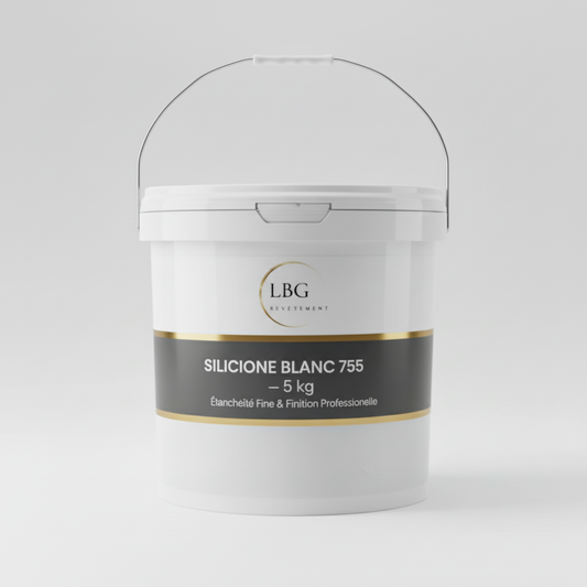 Silicone Blanc 755 (5 kg) — Étanchéité Fine et Finition Professionnelle lbgrevetement
